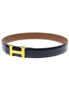 Hermes Mini Constance Belt Logo Leather Gold Black